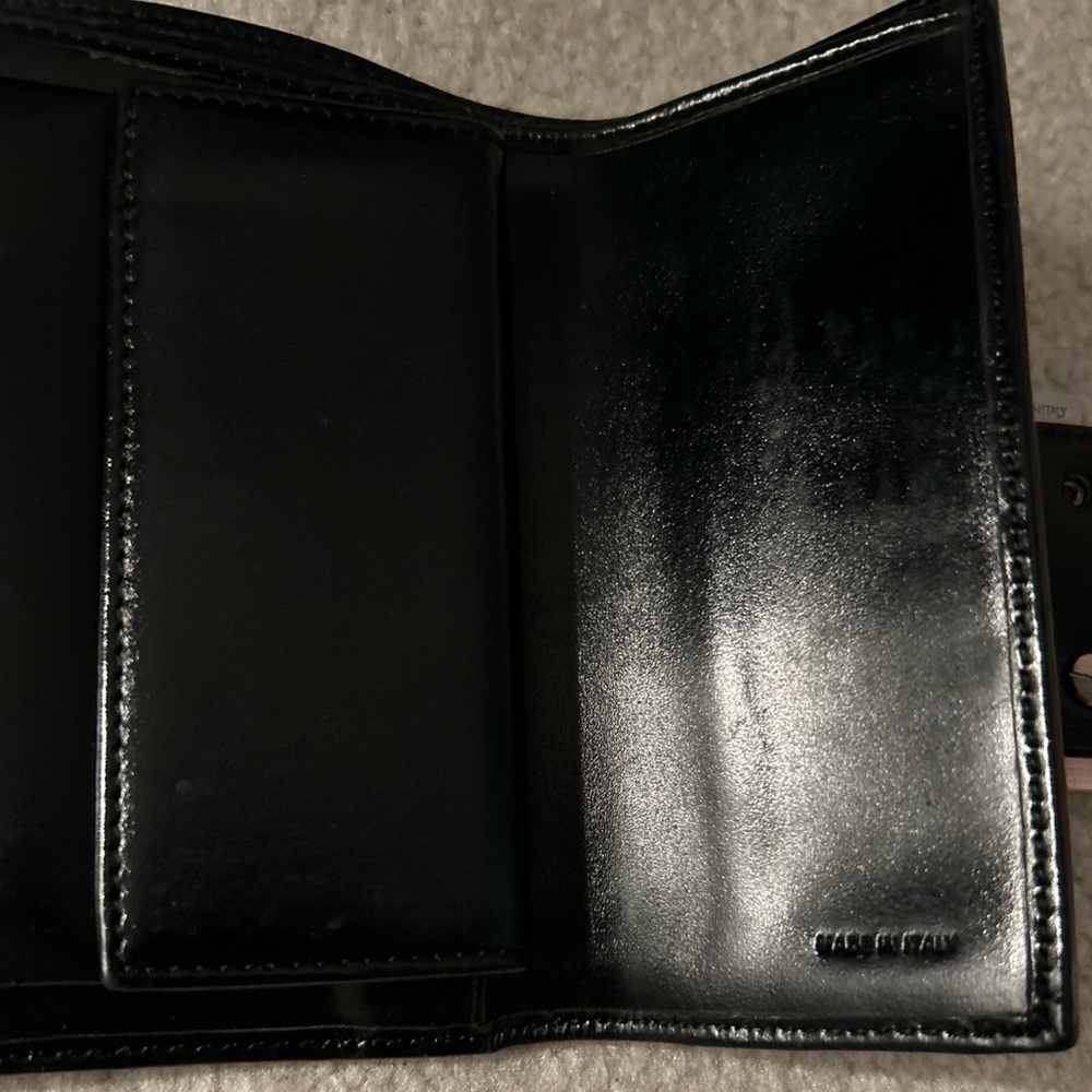 FENDI Y2K Black Zucchino Forever Continental Flap Compact Wallet Purse - Picture 9 of 16
